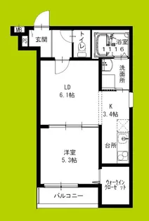 フジパレス高石駅南I番館【3階】の間取り