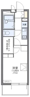 レオパレスラピスラズリ高井田【4階】の間取り