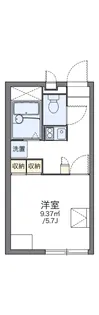 レオパレス鴫野 ふるさと【1階】の間取り