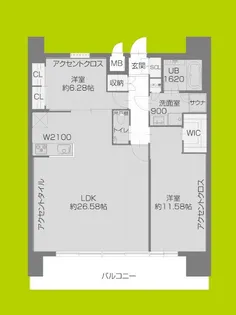 プレジオ北浜【13階】の間取り