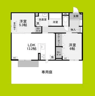 エクシードⅡ【1階】の間取り