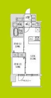 スプランディッド大阪EAST【5階】の間取り