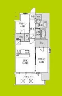 スプランディッド大阪EAST【6階】の間取り