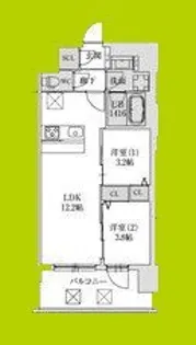 スプランディッド大阪EAST【6階】の間取り