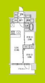 スプランディッド大阪EAST【8階】の間取り