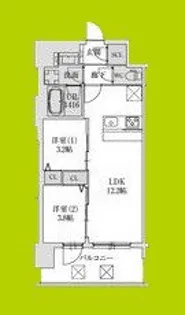 スプランディッド大阪EAST【6階】の間取り
