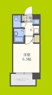 ディナスティ清水谷III【9階】の間取り