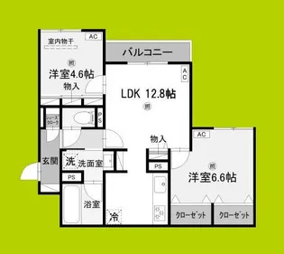 クラシスト新金岡【2階】の間取り