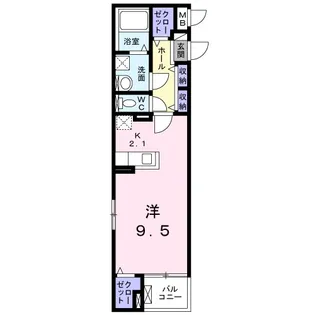 イースト ブルー【4階】の間取り