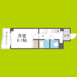 メゾンナカムラ北堀江【1階】の間取り