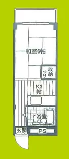 ハイツ天満宮【3階】の間取り