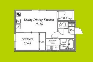 ハーモニーテラス鶴見緑地【1階】の間取り