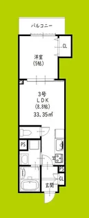 クリエオーレ藤阪東町II【1階】の間取り