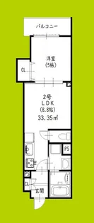 クリエオーレ藤阪東町II【2階】の間取り