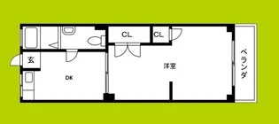 エクセル今里マンション【4階】の間取り