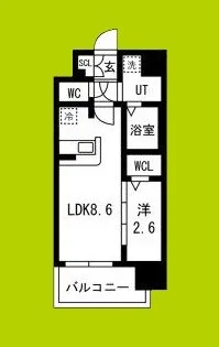 ファステート東大阪アダマス【2階】の間取り