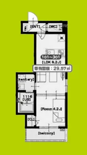 F asecia brucite【2階】の間取り