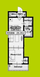 F asecia brucite【3階】の間取り
