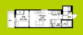 D porta adorable【3階】の間取り