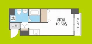 フレアコート北浜【5階】の間取り