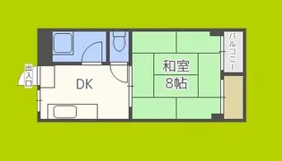 コーポ都【2階】の間取り