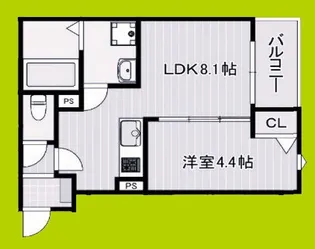 kit石橋阪大前【3階】の間取り