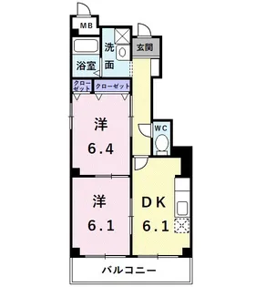 アンジュメゾン【1階】の間取り