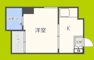 サンプラザ京橋【3階】の間取り
