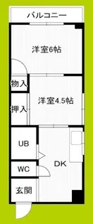 矢森第3マンション【2階】の間取り