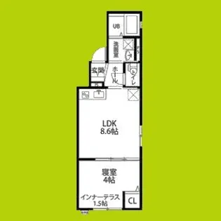 アムールシトラス【1階】の間取り