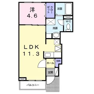 プラム コート【1階】の間取り