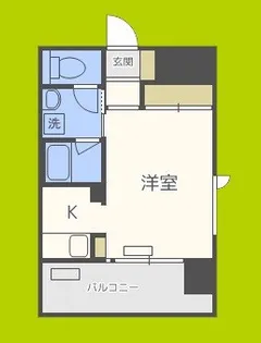 ジュネーゼ京町堀パークサイド【4階】の間取り