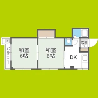 山川マンション【2階】の間取り