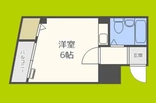 富尾マンション放出【2階】の間取り