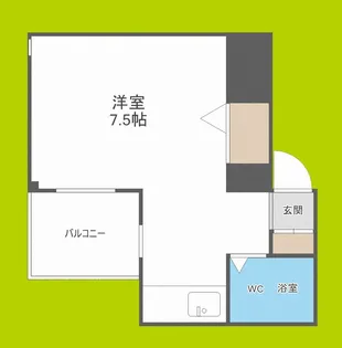 JPアパートメント平野【5階】の間取り