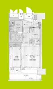 プレリス阿波座BLOOM【12階】の間取り
