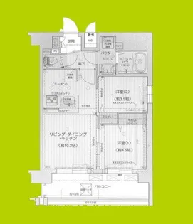 プレリス阿波座Bloom【13階】の間取り
