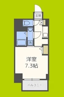 S-RESIDENCE南堀江【14階】の間取り