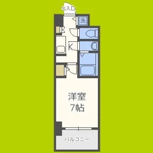 Fortuney北堀江【5階】の間取り