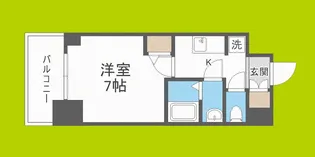 WORVE大阪本町【14階】の間取り