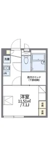 レオパレスクレール方丈【1階】の間取り