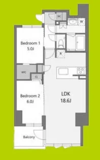 S-RESIDENCE谷町六丁目alo【6階】の間取り