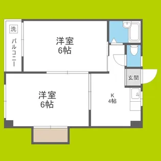 ビクトリー今里【1階】の間取り
