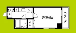 ライオンズマンション上六【1階】の間取り