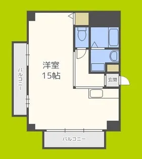 メロディハイム阿倍野【4階】の間取り