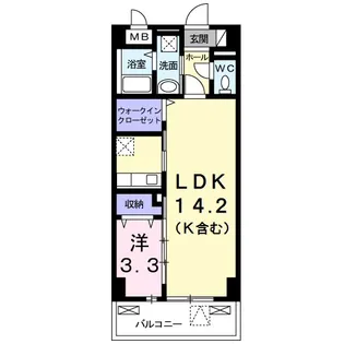 カーザ宮之前【3階】の間取り