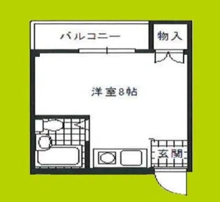 第4三先ハウス【5階】の間取り