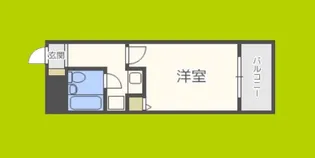 エスリード難波【6階】の間取り