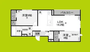 パサログランデ浜寺諏訪森III【2階】の間取り