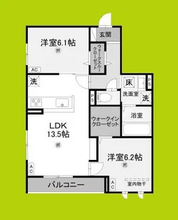 パサログランデ浜寺諏訪森III【3階】の間取り